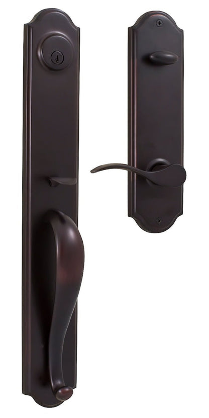 Weslock R6641-U-SL2D Philbrook Single Cylinder Handleset with Bordeau Right Hand Door Lever.