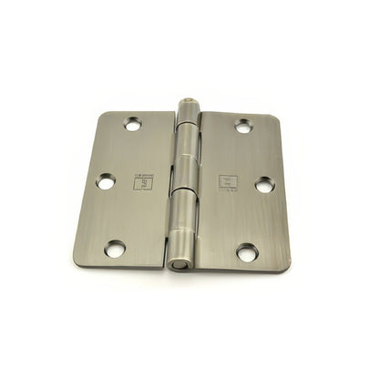Hager RC174131 3.5" x 3.5" 1/4" Radius Full Mortise Residential Plain Bearing Hinge