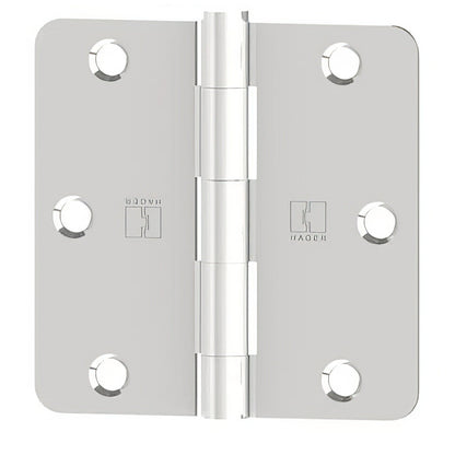 Hager RC1748-3.5 3-1/2" x 3-1/2" Full Mortise 1/4" Radius Corner Hinge