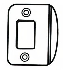 Better Home Products RCFLDB 1-3/4" x 2-1/4" Round Corner Full Lip Deadbolt Strike Plate