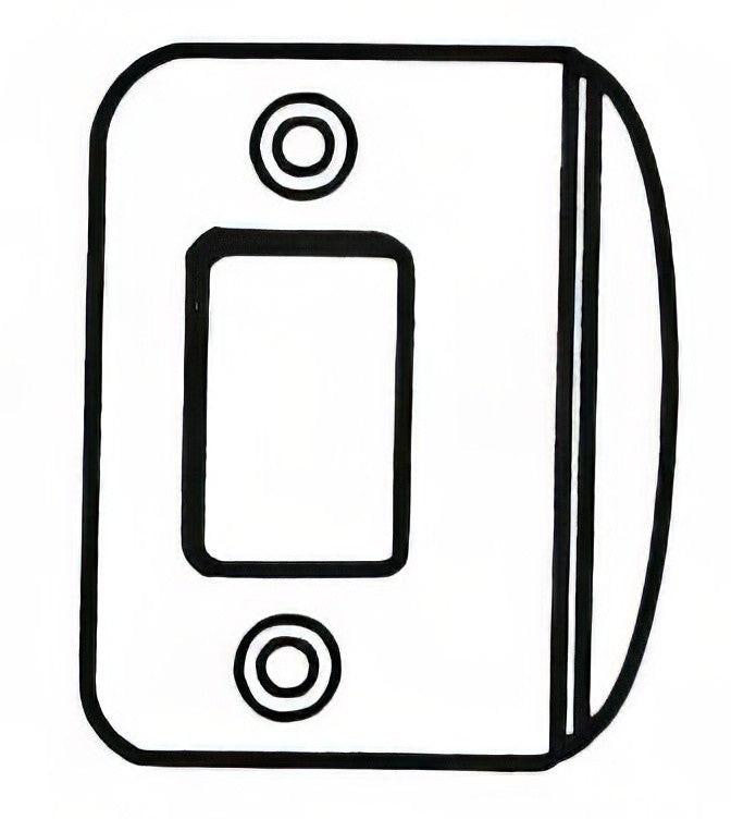 Better Home Products RCFLDB 1-3/4" x 2-1/4" Round Corner Full Lip Deadbolt Strike Plate