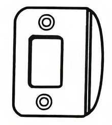 Better Home Products RCFLDB 1-3/4" x 2-1/4" Round Corner Full Lip Deadbolt Strike Plate