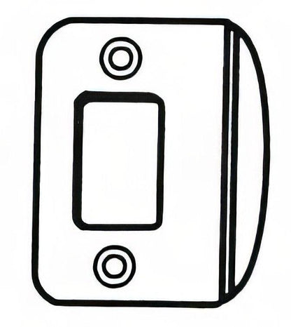 Better Home Products RCFLDB 1-3/4" x 2-1/4" Round Corner Full Lip Deadbolt Strike Plate