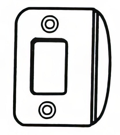 Better Home Products RCFLDB 1-3/4" x 2-1/4" Round Corner Full Lip Deadbolt Strike Plate