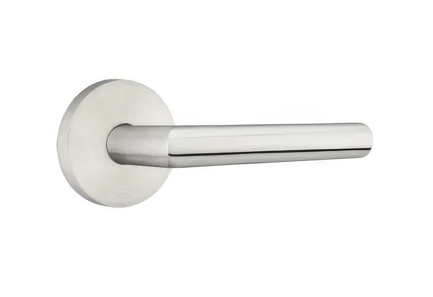Emtek S10002STTSSRH Stuttgart Lever Right Hand 2-3/8" Backset Passage with Disk Rose Brushed Stainless Steel Finish