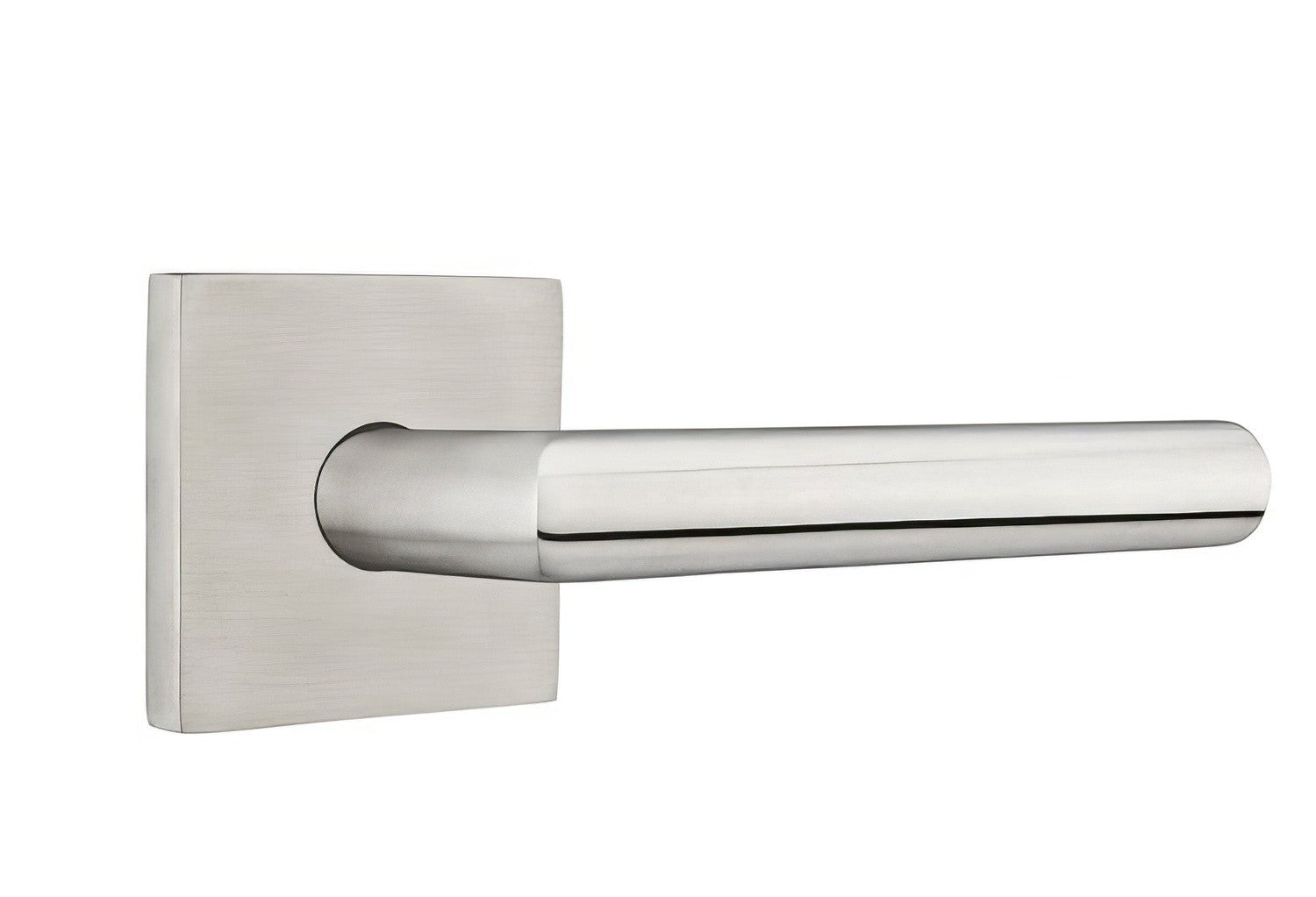 Emtek S10003STTSSRH Stuttgart Lever Right Hand 2-3/8" Backset Passage with Square Rose Brushed Stainless Steel Finish