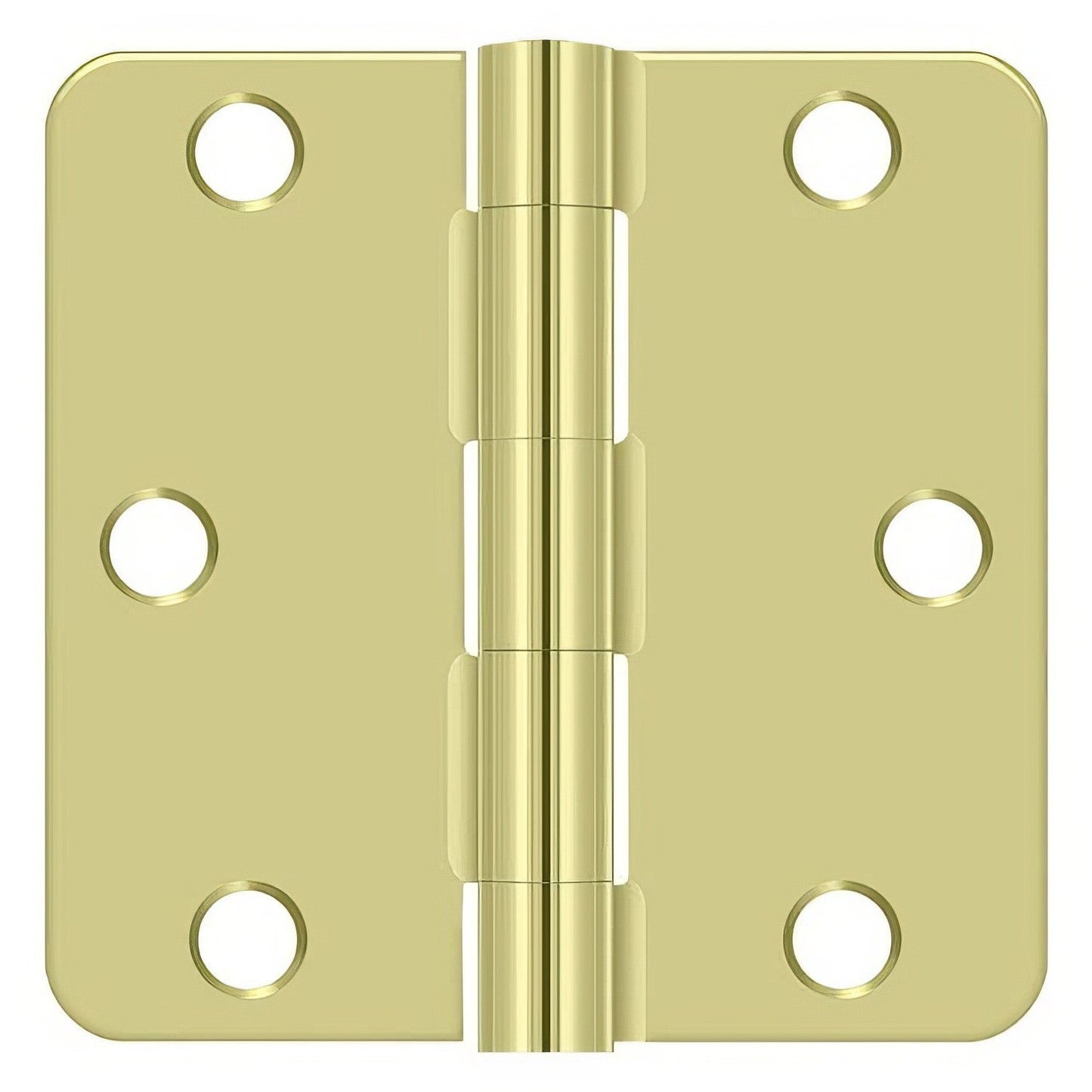 Deltana S33R4 3" x 3" Plain Bearing Door Hinge with 1/4" Radius Corner - Pair