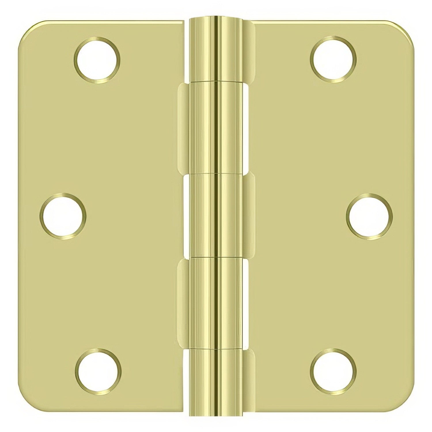 Deltana S33R4 3" x 3" Plain Bearing Door Hinge with 1/4" Radius Corner - Pair