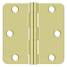 Deltana S33R4 3" x 3" Plain Bearing Door Hinge with 1/4" Radius Corner - Pair