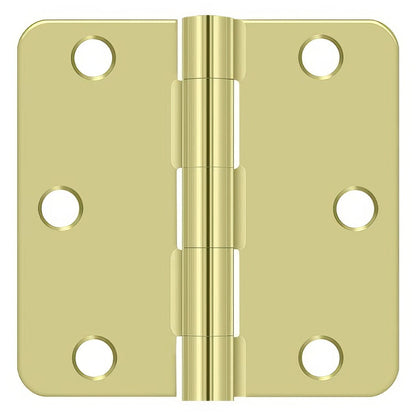 Deltana S33R4 3" x 3" Plain Bearing Door Hinge with 1/4" Radius Corner - Pair