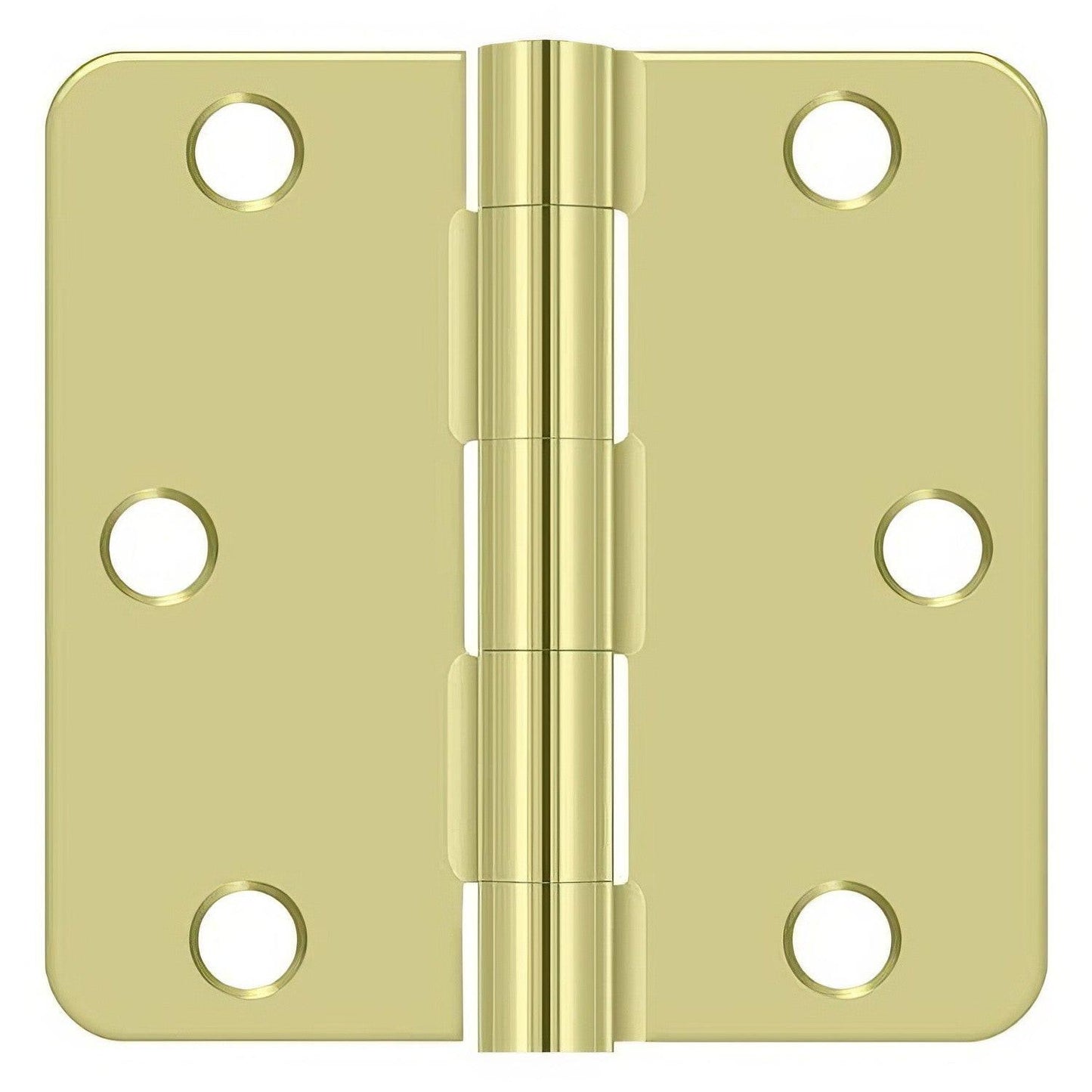 Deltana S33R4 3" x 3" Plain Bearing Door Hinge with 1/4" Radius Corner - Pair