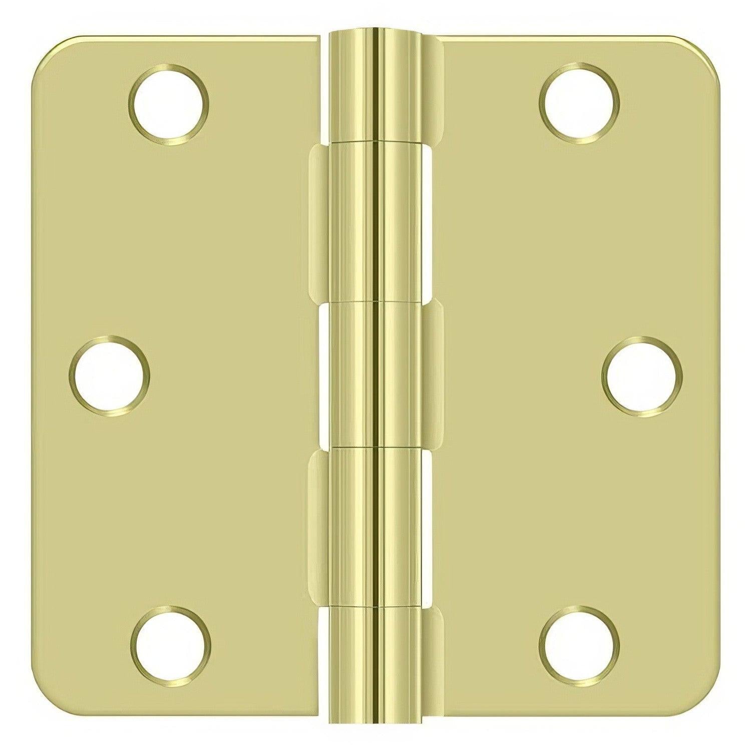 Deltana S33R4 3" x 3" Plain Bearing Door Hinge with 1/4" Radius Corner - Pair