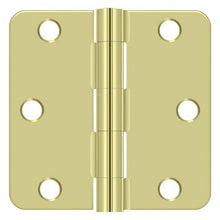 Deltana S33R4 3" x 3" Plain Bearing Door Hinge with 1/4" Radius Corner - Pair