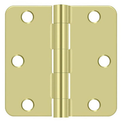 Deltana S33R4 3" x 3" Plain Bearing Door Hinge with 1/4" Radius Corner - Pair