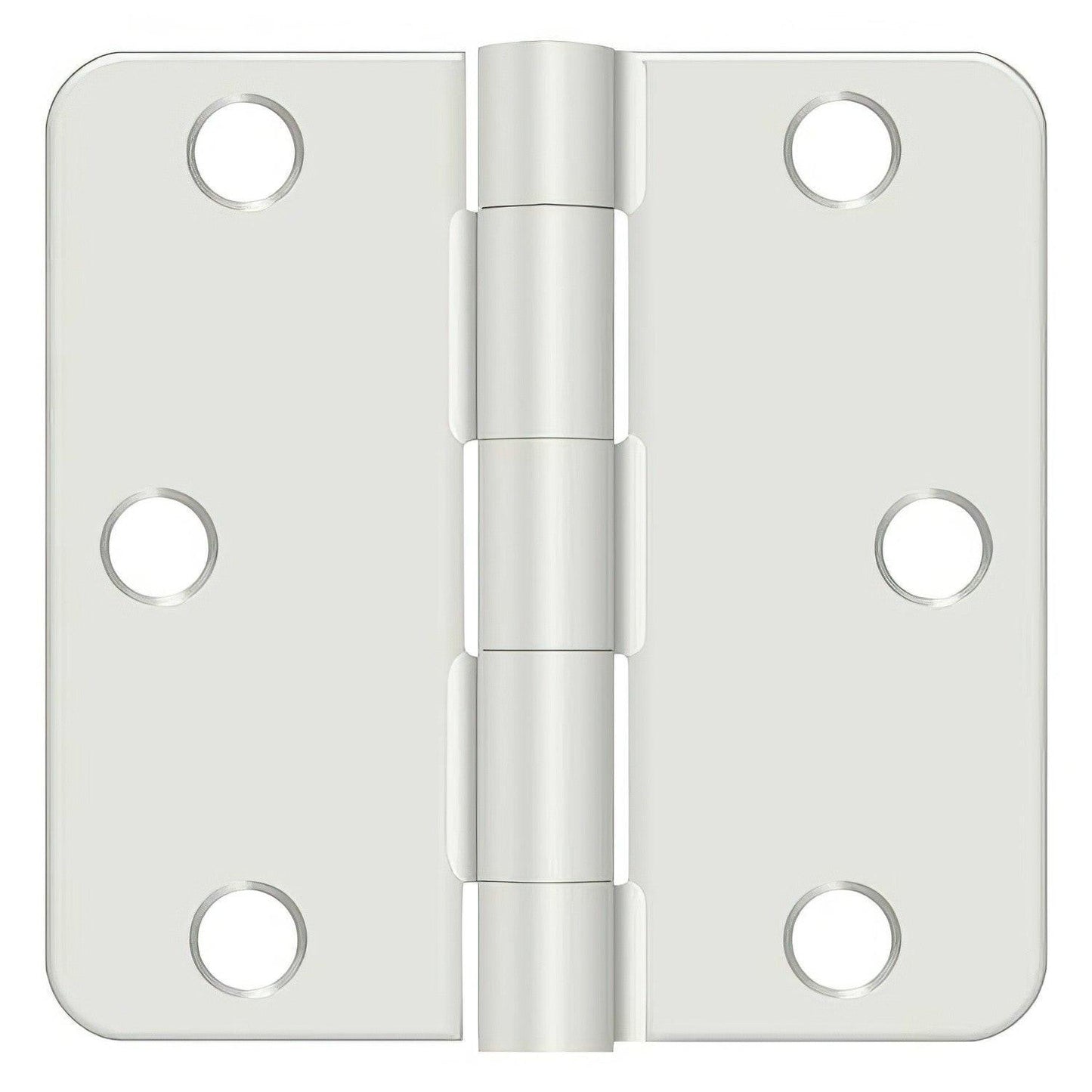 Deltana S33R4 3" x 3" Plain Bearing Door Hinge with 1/4" Radius Corner - Pair