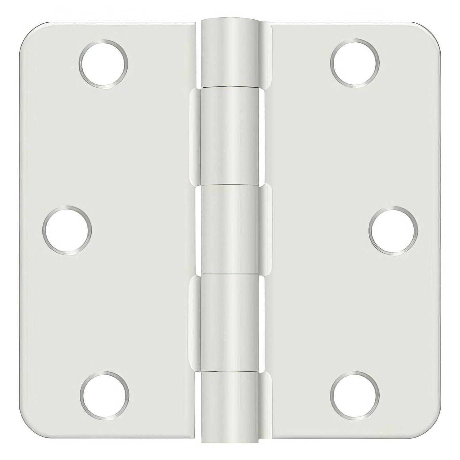 Deltana S33R4 3" x 3" Plain Bearing Door Hinge with 1/4" Radius Corner - Pair