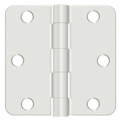 Deltana S33R4 3" x 3" Plain Bearing Door Hinge with 1/4" Radius Corner - Pair
