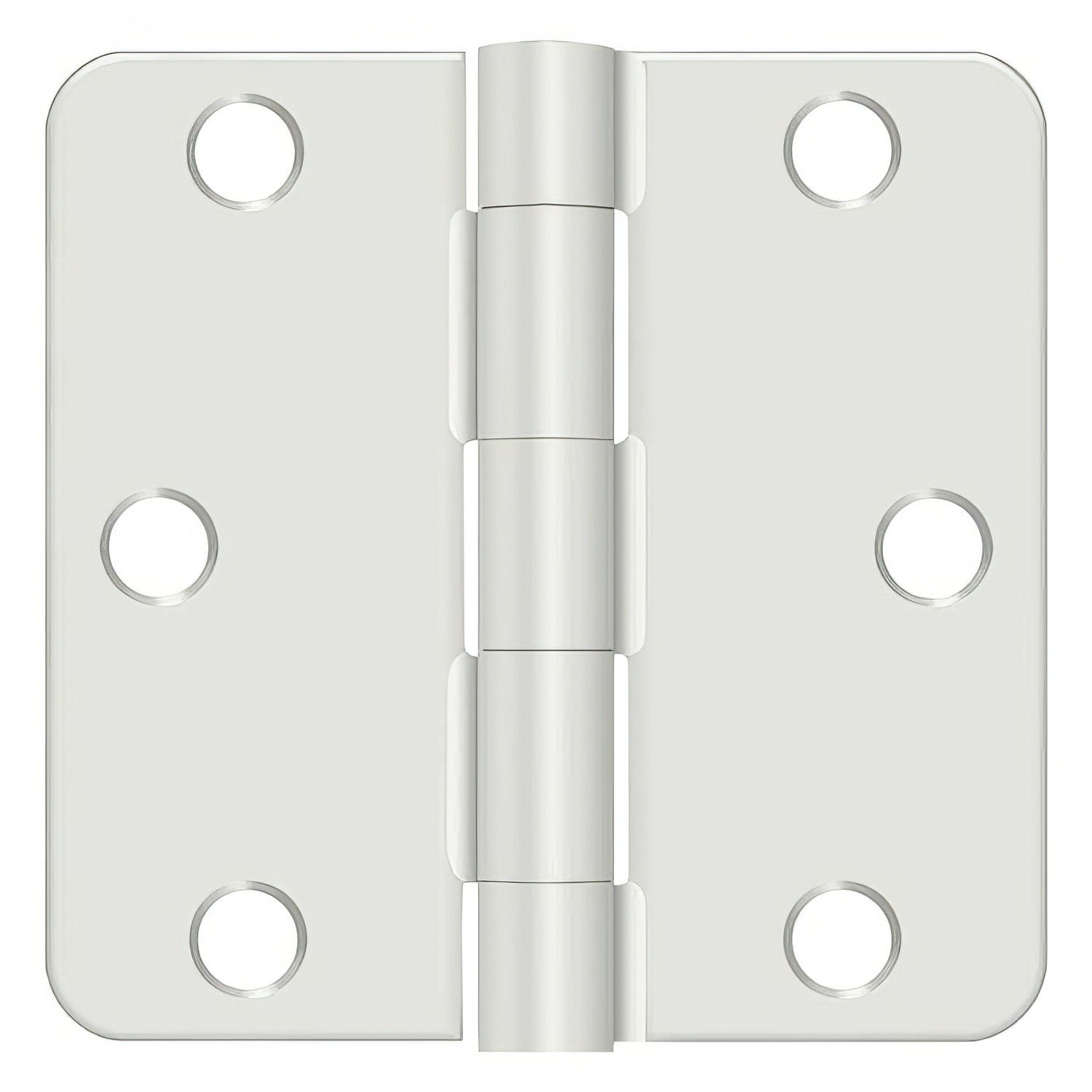 Deltana S33R4 3" x 3" Plain Bearing Door Hinge with 1/4" Radius Corner - Pair