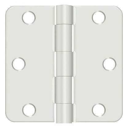 Deltana S33R4 3" x 3" Plain Bearing Door Hinge with 1/4" Radius Corner - Pair