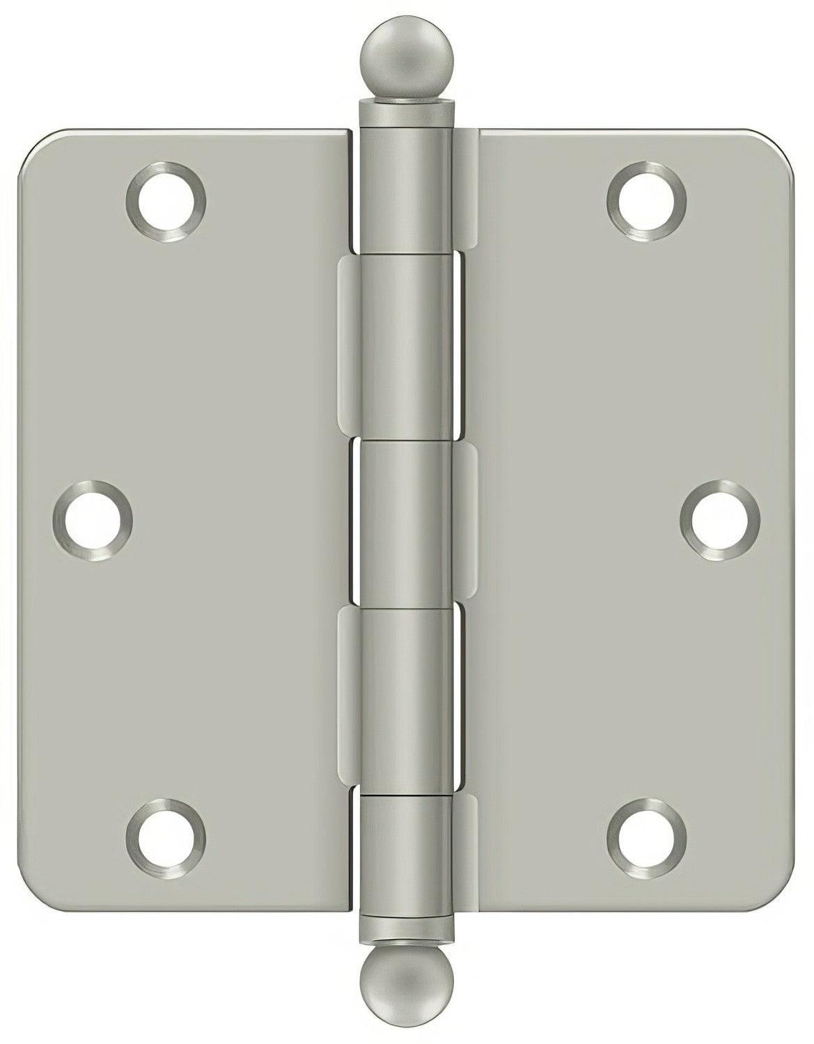 Deltana S35R4-BT 3-1/2" x 3-1/2" Plain Bearing 1/4" Radius Corner Door Hinge - Pair