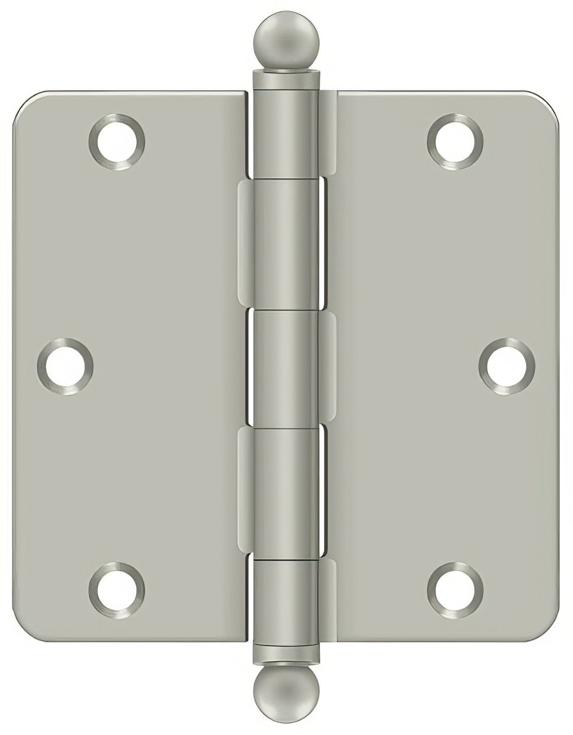Deltana S35R4-BT 3-1/2" x 3-1/2" Plain Bearing 1/4" Radius Corner Door Hinge - Pair