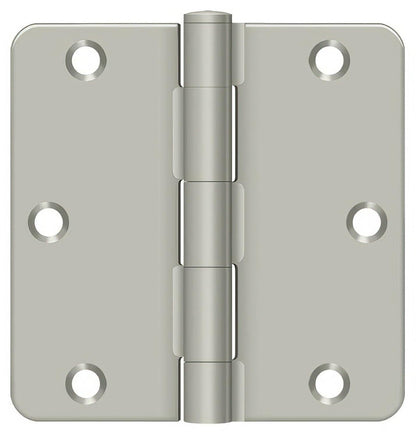 Deltana S35R4 3-1/2" x 3-1/2" Plain Bearing 1/4" Radius Corner Door Hinge - Pair