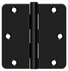 Deltana S35R4 3-1/2" x 3-1/2" Plain Bearing 1/4" Radius Corner Door Hinge - Pair