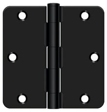 Deltana S35R4 3-1/2" x 3-1/2" Plain Bearing 1/4" Radius Corner Door Hinge - Pair