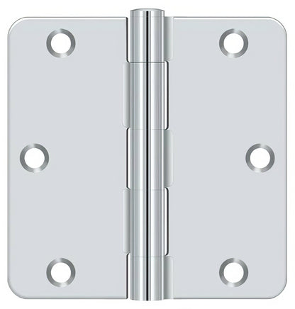 Deltana S35R4 3-1/2" x 3-1/2" Plain Bearing 1/4" Radius Corner Door Hinge - Pair