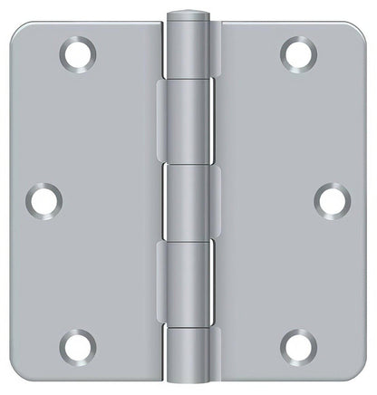 Deltana S35R4 3-1/2" x 3-1/2" Plain Bearing 1/4" Radius Corner Door Hinge - Pair
