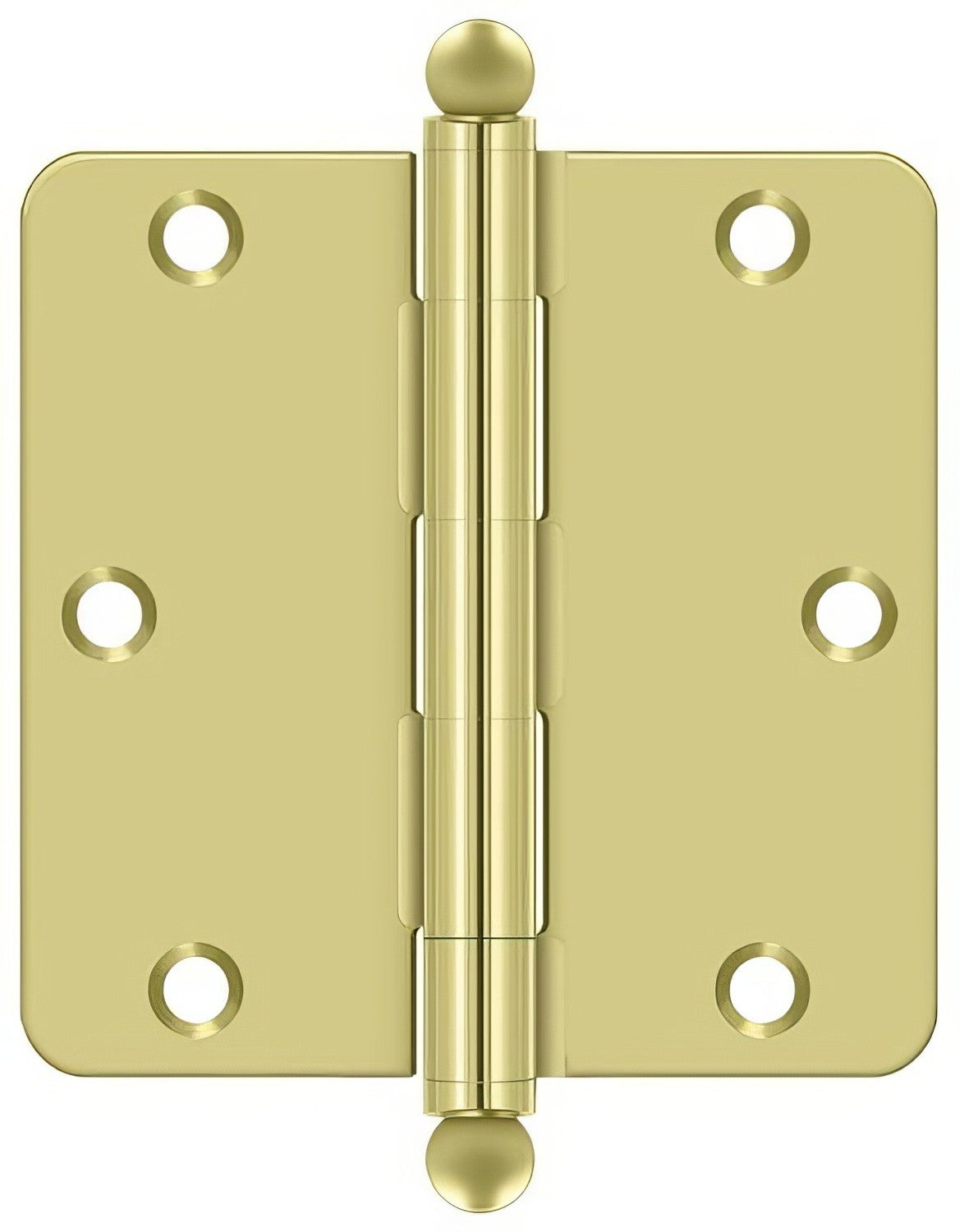 Deltana S35R4-BT 3-1/2" x 3-1/2" Plain Bearing 1/4" Radius Corner Door Hinge - Pair