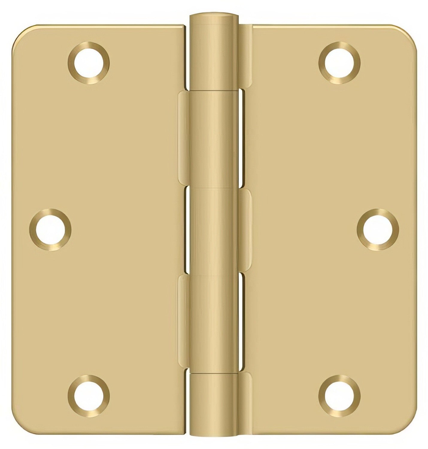 Deltana S35R4 3-1/2" x 3-1/2" Plain Bearing 1/4" Radius Corner Door Hinge - Pair
