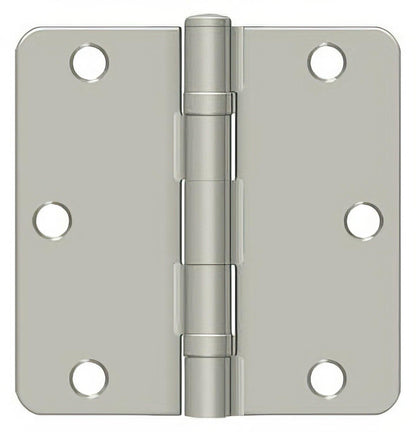 Deltana S35R4BB 3-1/2" x 3-1/2" Ball Bearing 1/4" Radius Corner Door Hinge - Pair