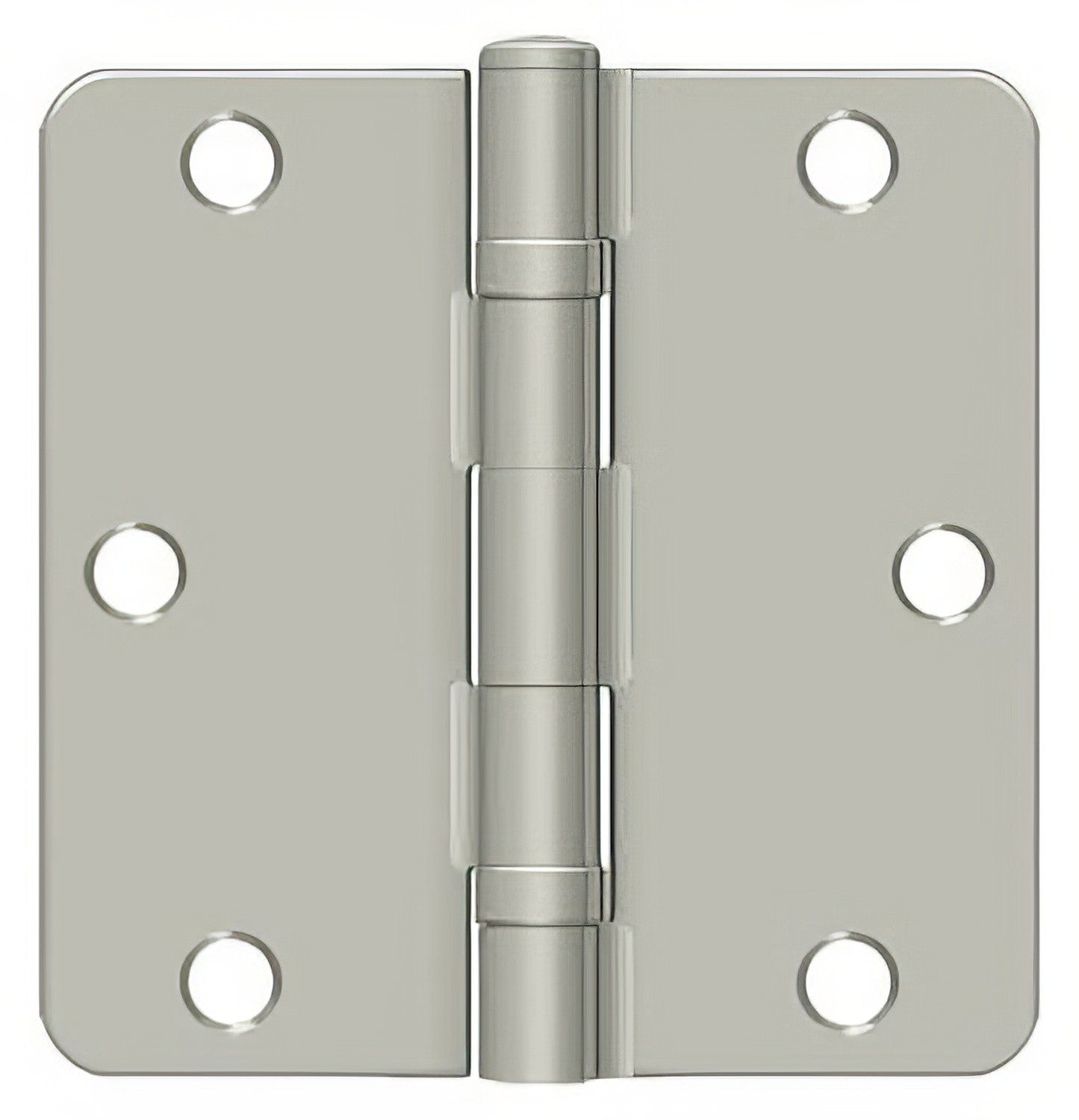 Deltana S35R4BB 3-1/2" x 3-1/2" Ball Bearing 1/4" Radius Corner Door Hinge - Pair