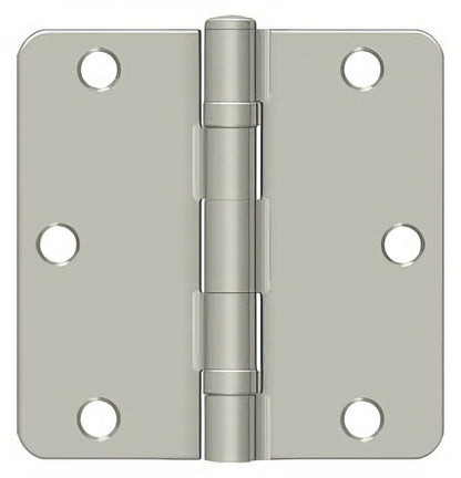 Deltana S35R4BB 3-1/2" x 3-1/2" Ball Bearing 1/4" Radius Corner Door Hinge - Pair