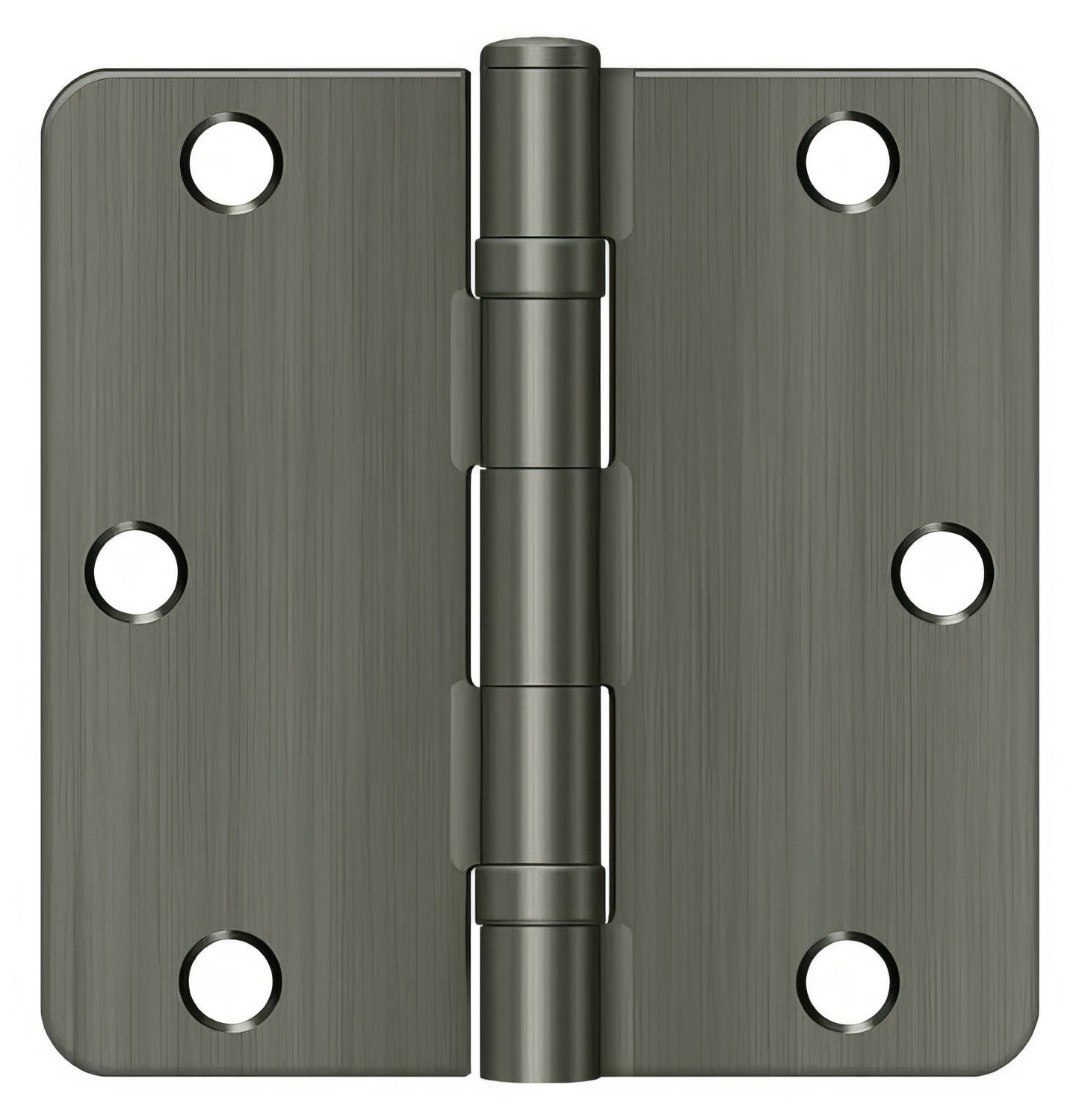 Deltana S35R4BB 3-1/2" x 3-1/2" Ball Bearing 1/4" Radius Corner Door Hinge - Pair