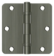 Deltana S35R4BB 3-1/2" x 3-1/2" Ball Bearing 1/4" Radius Corner Door Hinge - Pair
