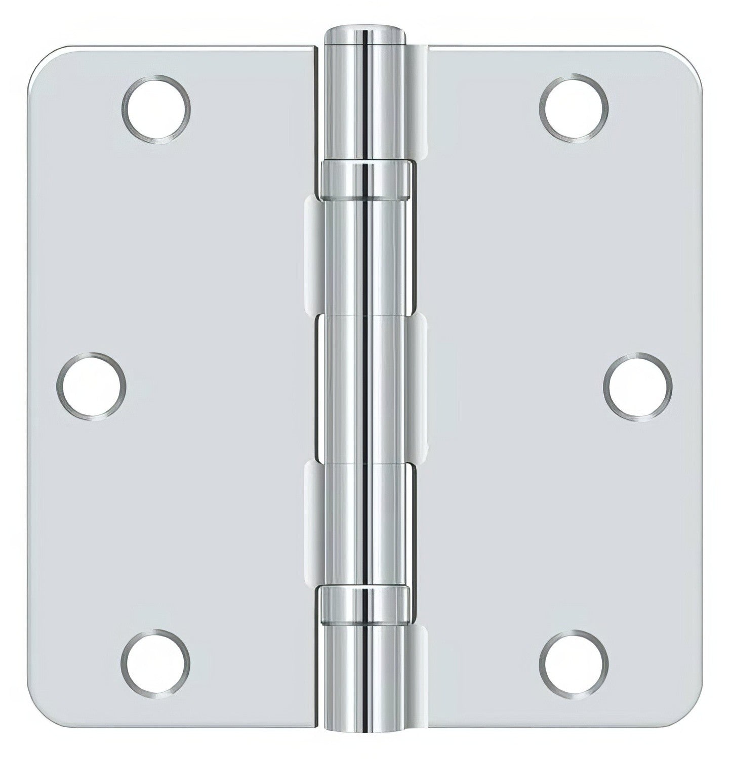 Deltana S35R4BB 3-1/2" x 3-1/2" Ball Bearing 1/4" Radius Corner Door Hinge - Pair