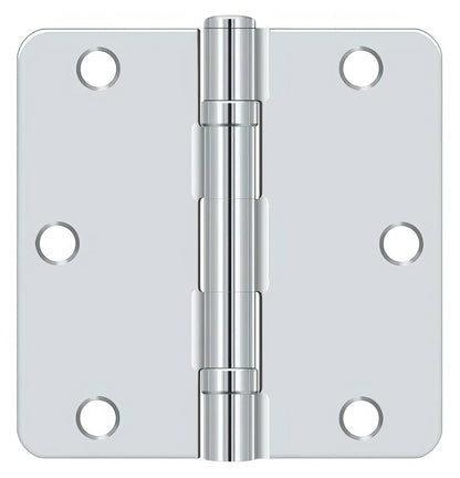 Deltana S35R4BB 3-1/2" x 3-1/2" Ball Bearing 1/4" Radius Corner Door Hinge - Pair