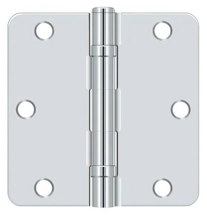 Deltana S35R4BB 3-1/2" x 3-1/2" Ball Bearing 1/4" Radius Corner Door Hinge - Pair