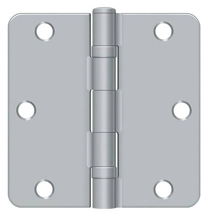 Deltana S35R4BB 3-1/2" x 3-1/2" Ball Bearing 1/4" Radius Corner Door Hinge - Pair