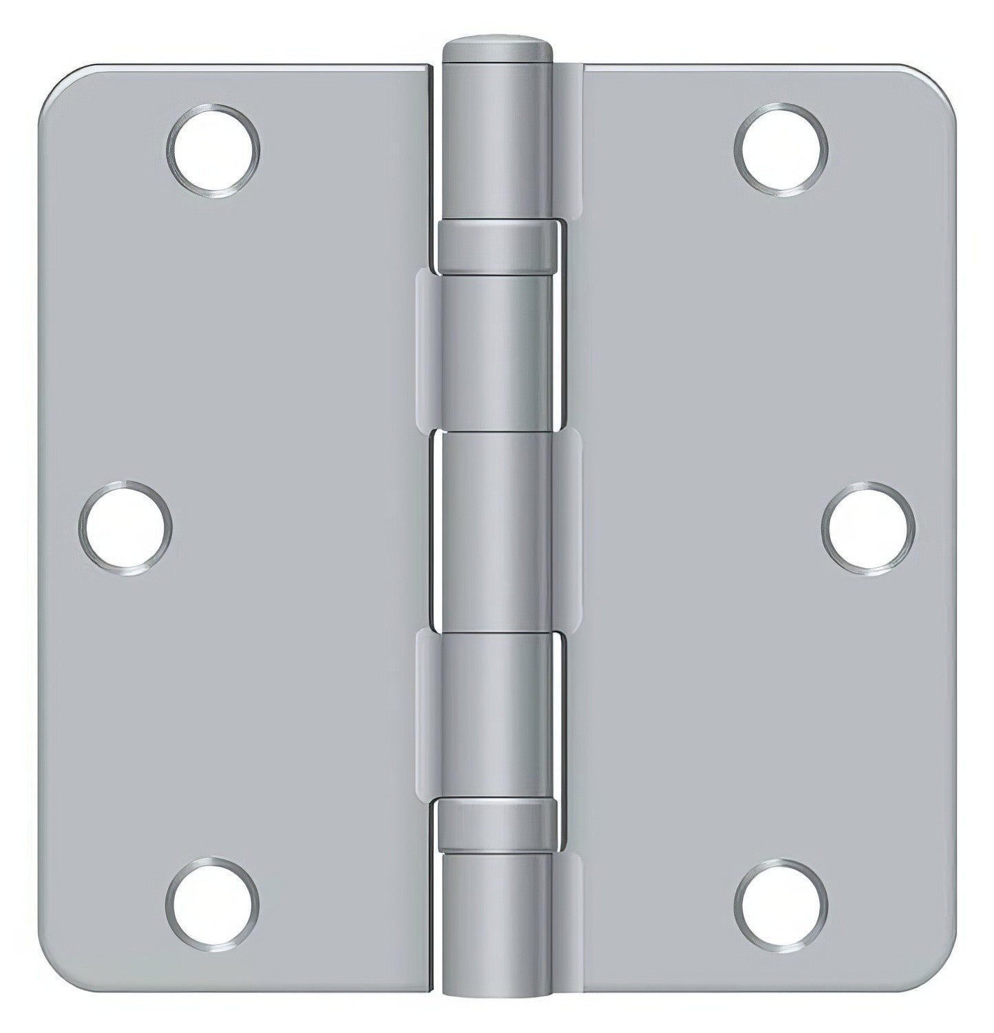 Deltana S35R4BB 3-1/2" x 3-1/2" Ball Bearing 1/4" Radius Corner Door Hinge - Pair