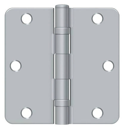 Deltana S35R4BB 3-1/2" x 3-1/2" Ball Bearing 1/4" Radius Corner Door Hinge - Pair