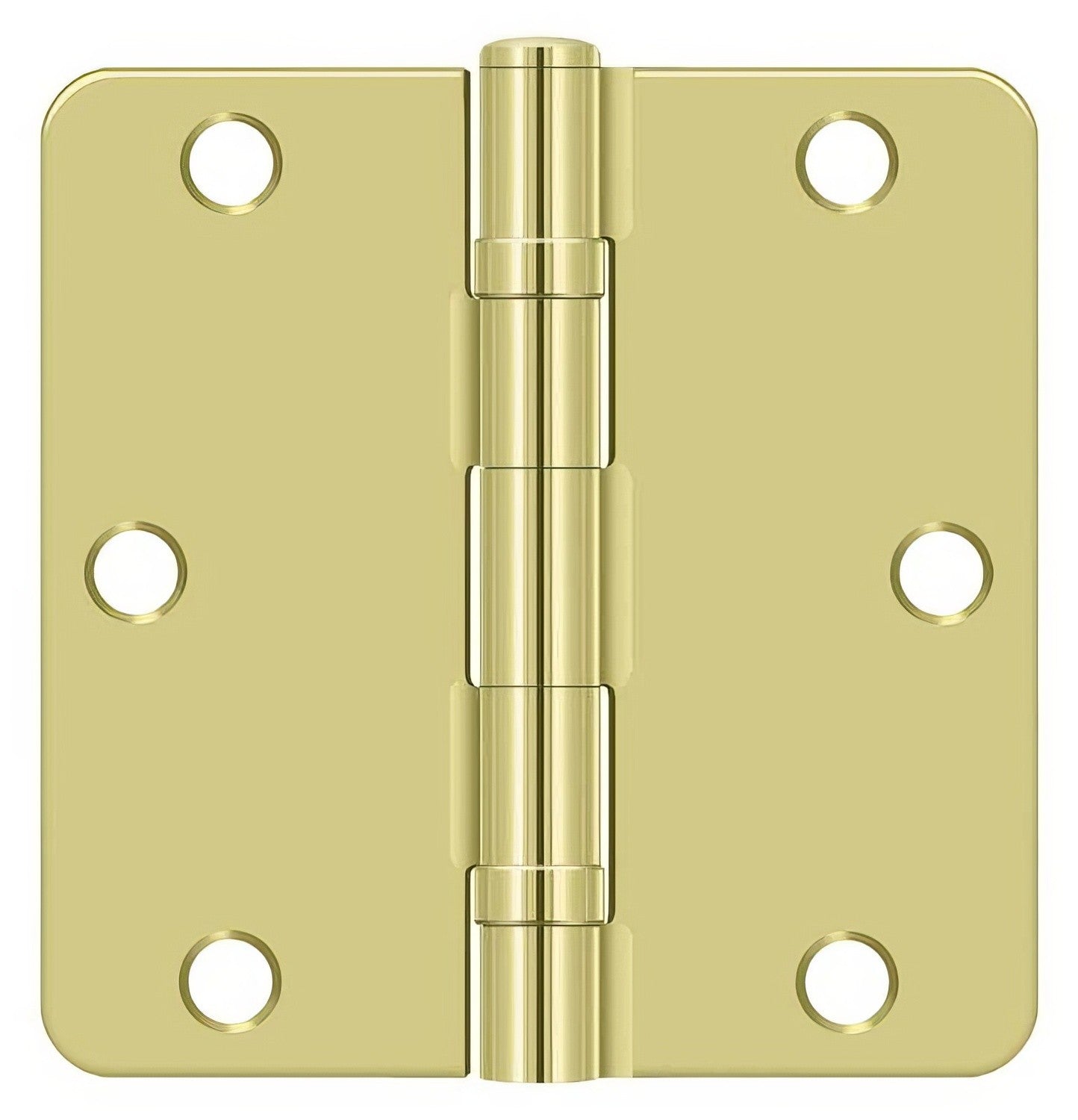 Deltana S35R4BB 3-1/2" x 3-1/2" Ball Bearing 1/4" Radius Corner Door Hinge - Pair