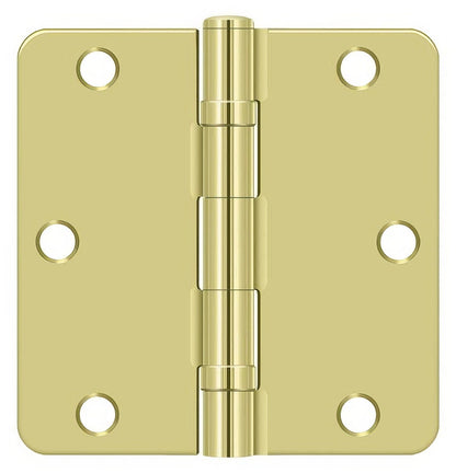Deltana S35R4BB 3-1/2" x 3-1/2" Ball Bearing 1/4" Radius Corner Door Hinge - Pair