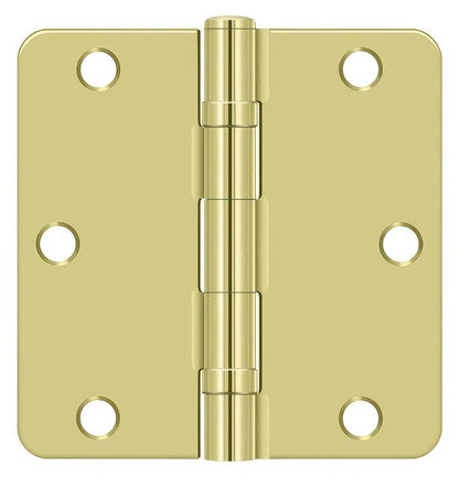 Deltana S35R4BB 3-1/2" x 3-1/2" Ball Bearing 1/4" Radius Corner Door Hinge - Pair
