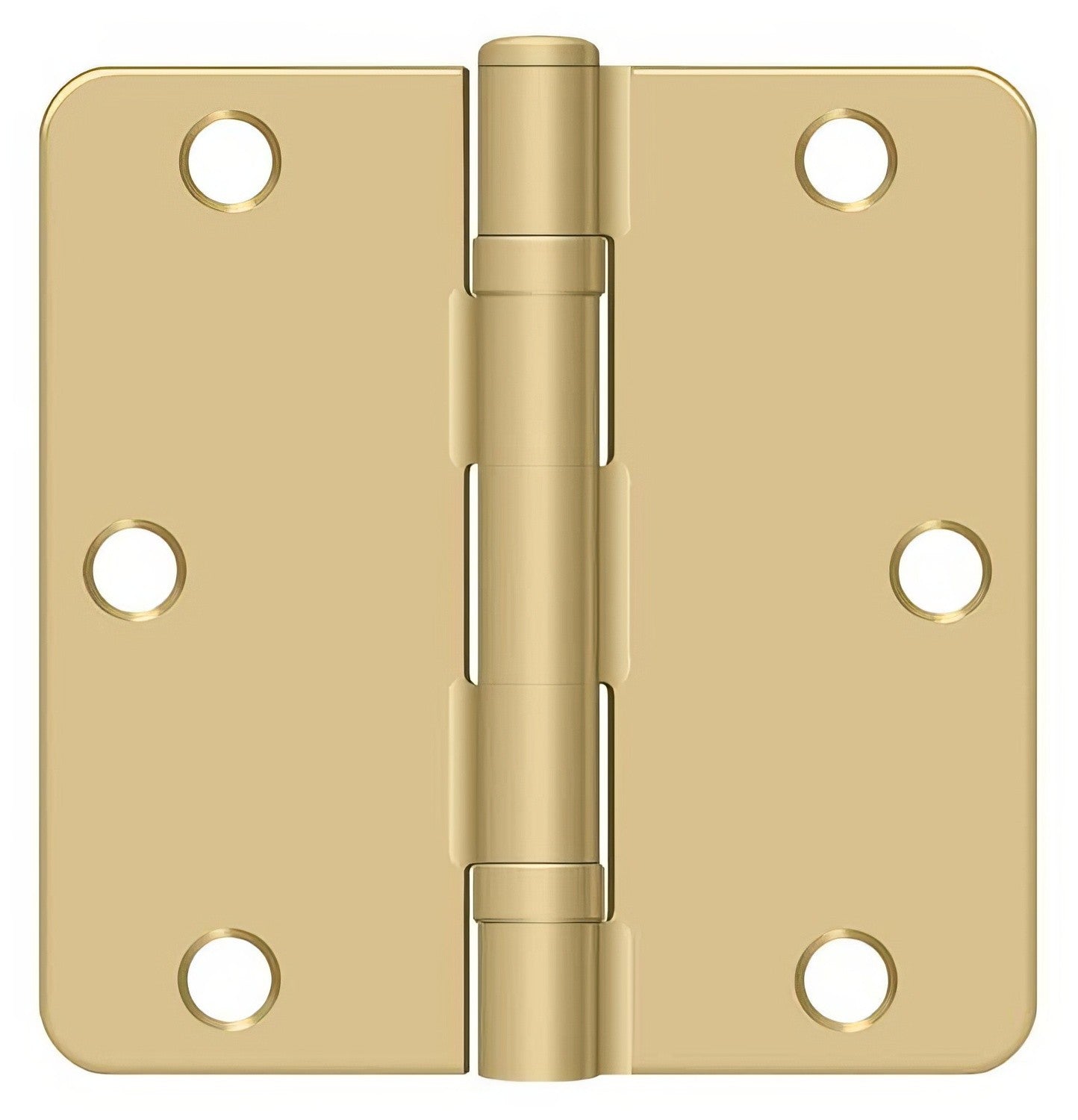 Deltana S35R4BB 3-1/2" x 3-1/2" Ball Bearing 1/4" Radius Corner Door Hinge - Pair