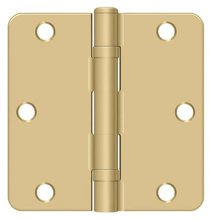 Deltana S35R4BB 3-1/2" x 3-1/2" Ball Bearing 1/4" Radius Corner Door Hinge - Pair