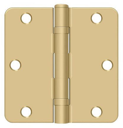 Deltana S35R4BB 3-1/2" x 3-1/2" Ball Bearing 1/4" Radius Corner Door Hinge - Pair