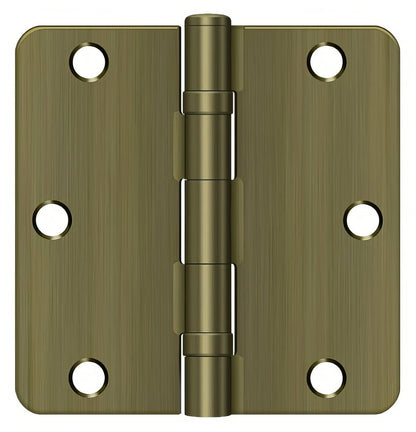Deltana S35R4BB 3-1/2" x 3-1/2" Ball Bearing 1/4" Radius Corner Door Hinge - Pair